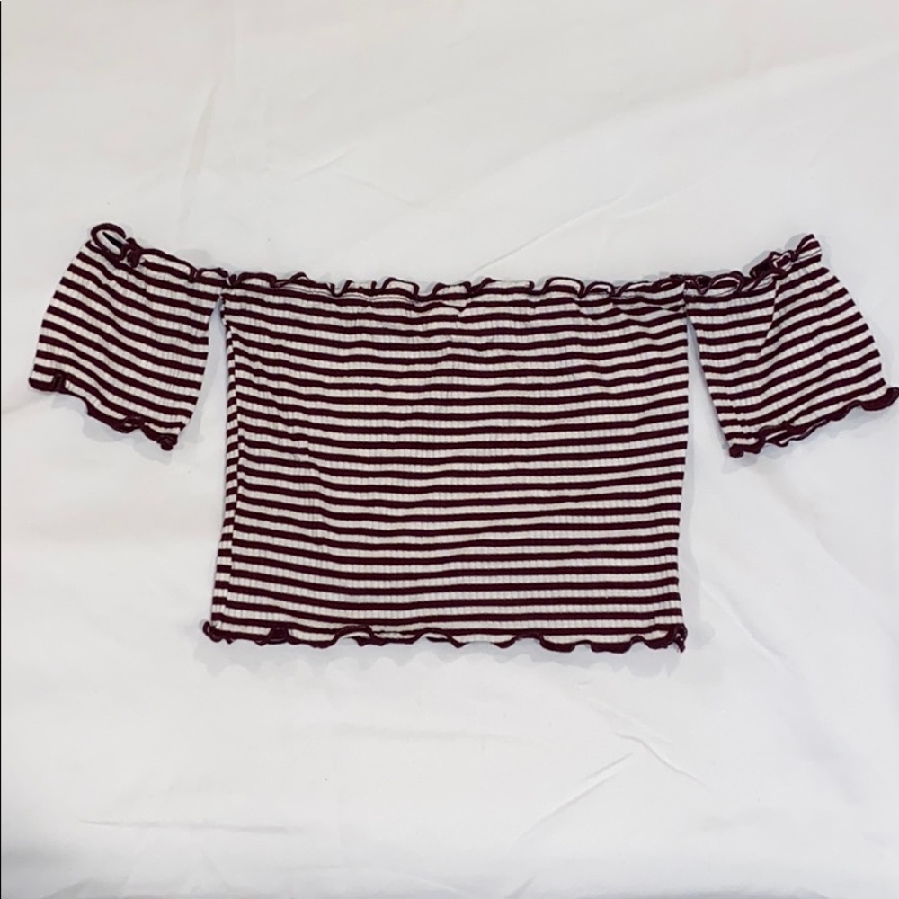 OOTD Fash Striped Crop Top